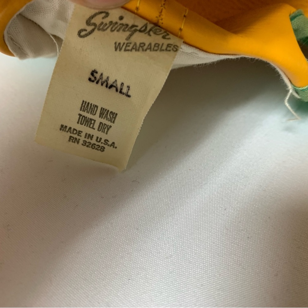 Vintage Farmers Mutual Hail Yellow Faux Leather Trucker Hat USA - Picture 5 of 6